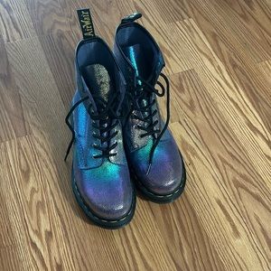Gorgeous iridescent rainbow Doc Martens!
